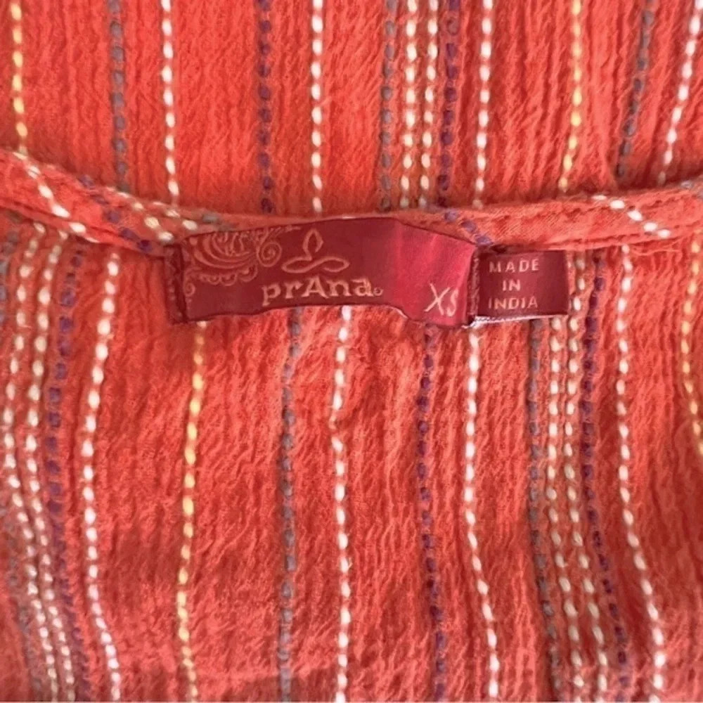 Prana Jardin Striped Boho Coral Tank Top Size XS‎ - Picture 7 of 8